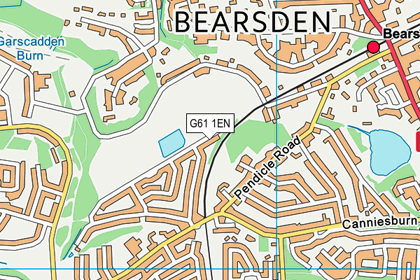 G61 1EN map - OS VectorMap District (Ordnance Survey)