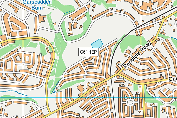 G61 1EP map - OS VectorMap District (Ordnance Survey)