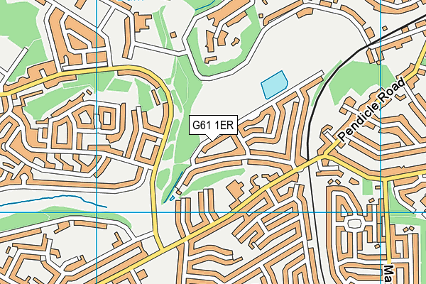 G61 1ER map - OS VectorMap District (Ordnance Survey)