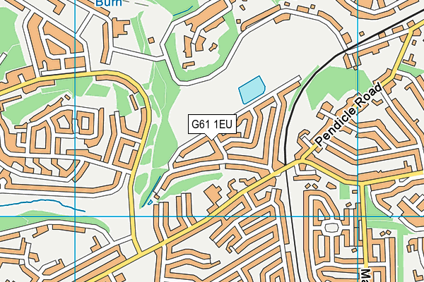G61 1EU map - OS VectorMap District (Ordnance Survey)