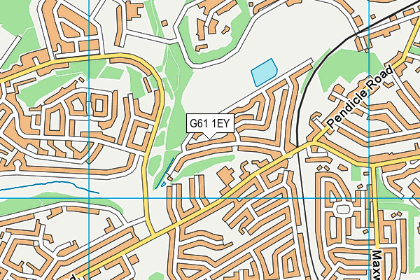 G61 1EY map - OS VectorMap District (Ordnance Survey)