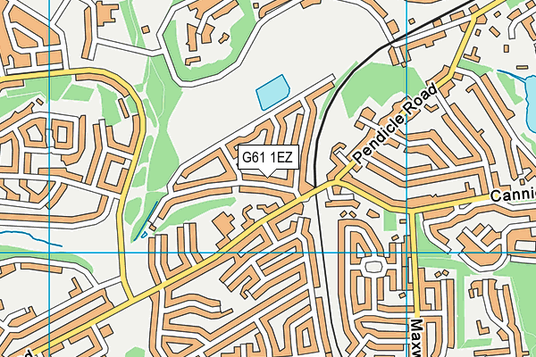 G61 1EZ map - OS VectorMap District (Ordnance Survey)