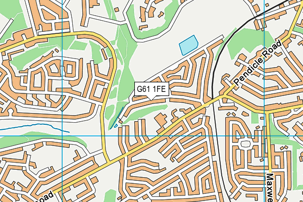 G61 1FE map - OS VectorMap District (Ordnance Survey)