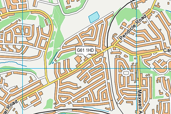 G61 1HD map - OS VectorMap District (Ordnance Survey)