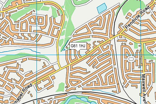 G61 1HJ map - OS VectorMap District (Ordnance Survey)