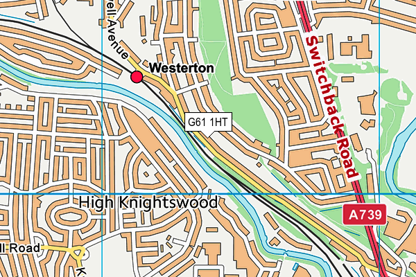 G61 1HT map - OS VectorMap District (Ordnance Survey)