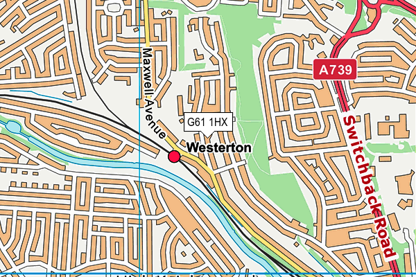 G61 1HX map - OS VectorMap District (Ordnance Survey)