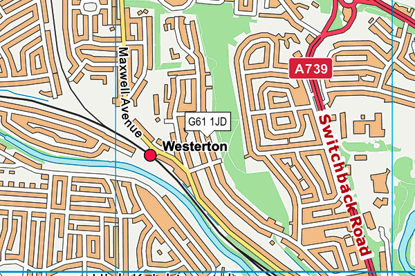 G61 1JD map - OS VectorMap District (Ordnance Survey)