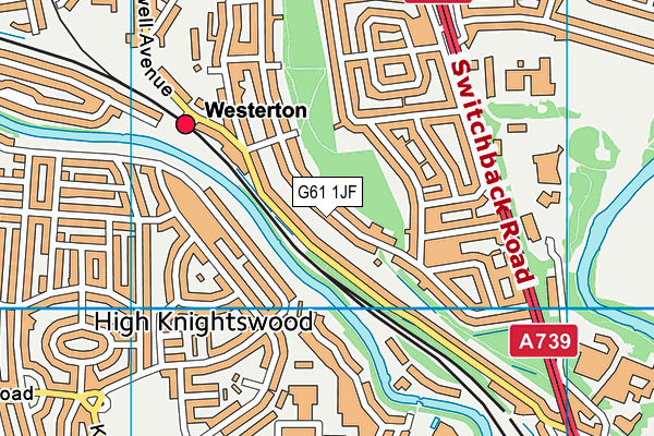 G61 1JF map - OS VectorMap District (Ordnance Survey)