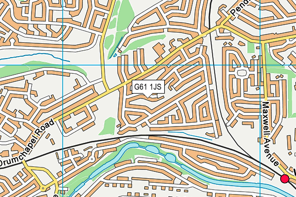 G61 1JS map - OS VectorMap District (Ordnance Survey)