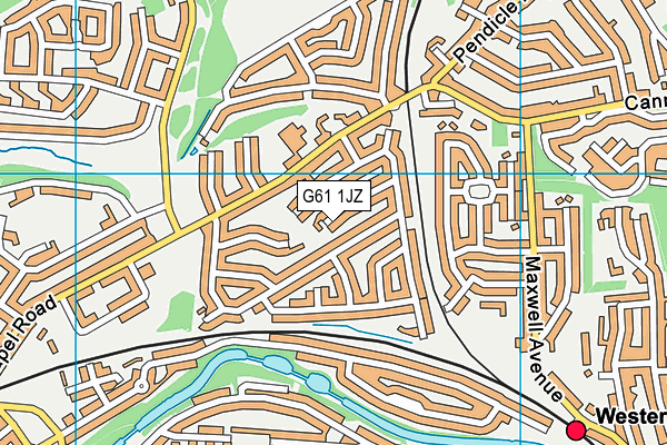 G61 1JZ map - OS VectorMap District (Ordnance Survey)