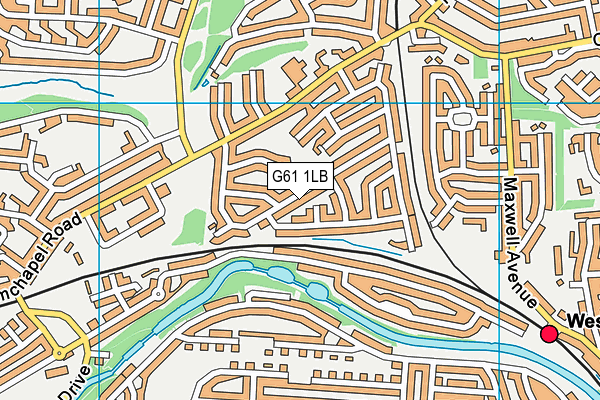 G61 1LB map - OS VectorMap District (Ordnance Survey)