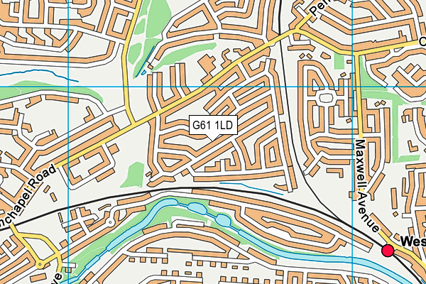 G61 1LD map - OS VectorMap District (Ordnance Survey)