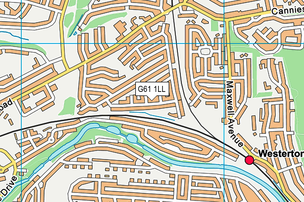 G61 1LL map - OS VectorMap District (Ordnance Survey)