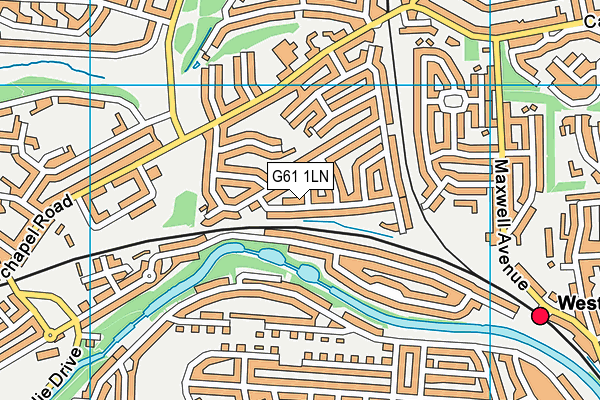 G61 1LN map - OS VectorMap District (Ordnance Survey)