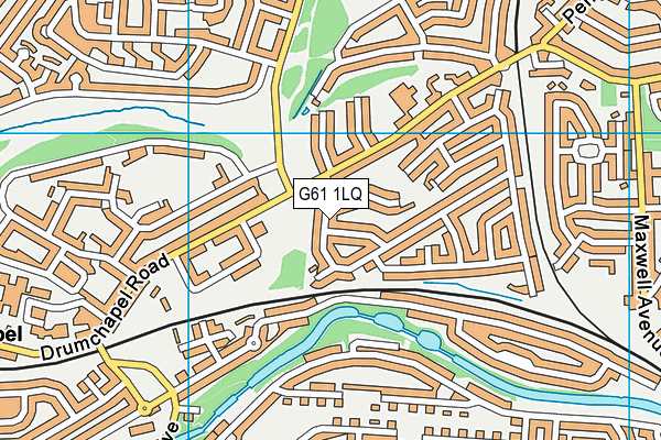 G61 1LQ map - OS VectorMap District (Ordnance Survey)
