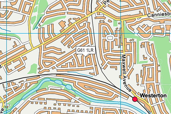 G61 1LR map - OS VectorMap District (Ordnance Survey)