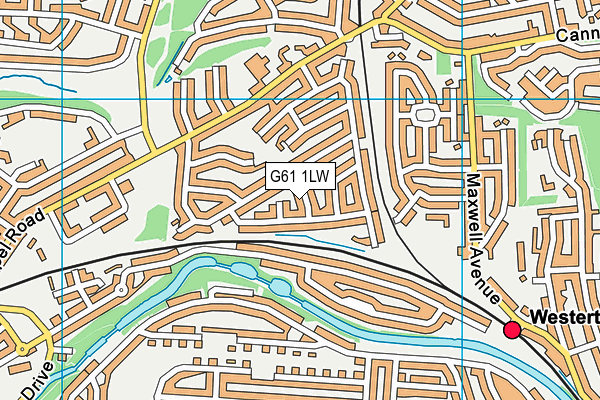 G61 1LW map - OS VectorMap District (Ordnance Survey)