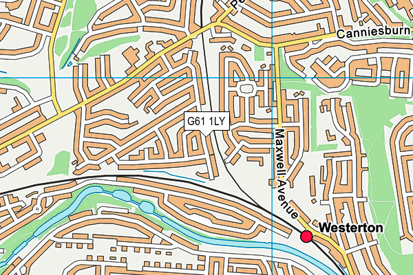 G61 1LY map - OS VectorMap District (Ordnance Survey)