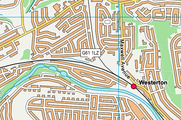 G61 1LZ map - OS VectorMap District (Ordnance Survey)