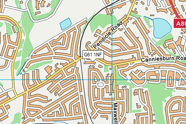 G61 1NF map - OS VectorMap District (Ordnance Survey)