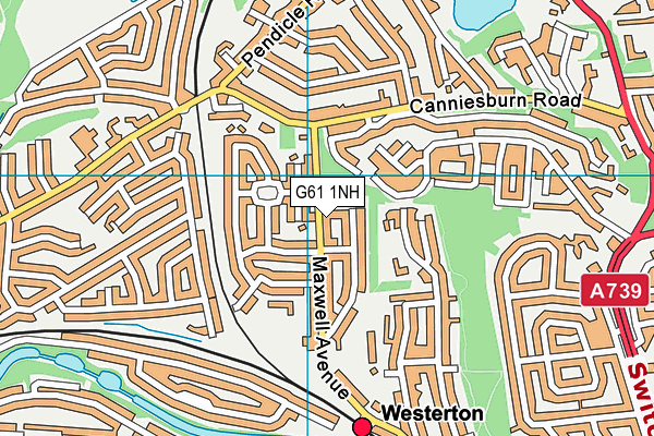 G61 1NH map - OS VectorMap District (Ordnance Survey)