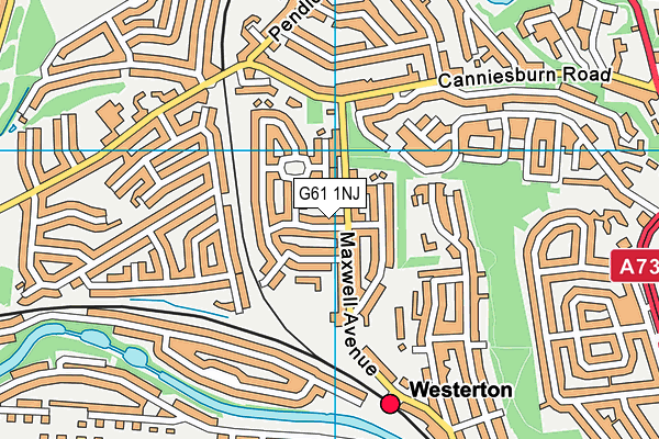 G61 1NJ map - OS VectorMap District (Ordnance Survey)