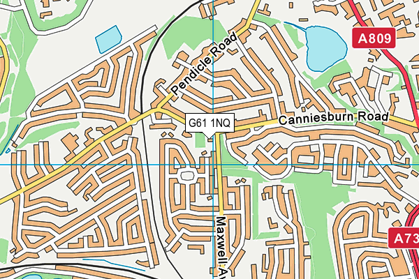 G61 1NQ map - OS VectorMap District (Ordnance Survey)