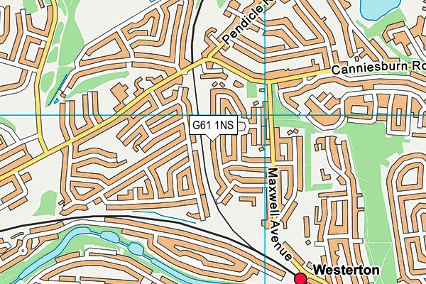 G61 1NS map - OS VectorMap District (Ordnance Survey)