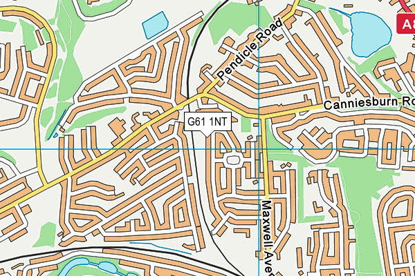 G61 1NT map - OS VectorMap District (Ordnance Survey)