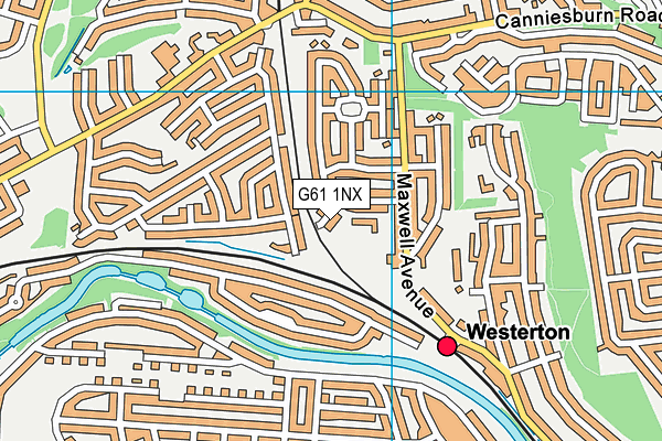 G61 1NX map - OS VectorMap District (Ordnance Survey)