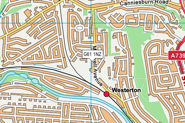 G61 1NZ map - OS VectorMap District (Ordnance Survey)