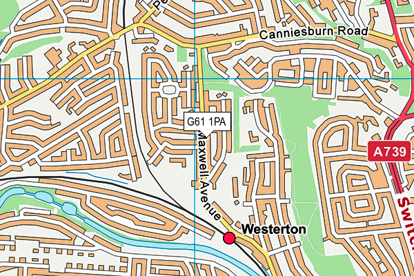 G61 1PA map - OS VectorMap District (Ordnance Survey)