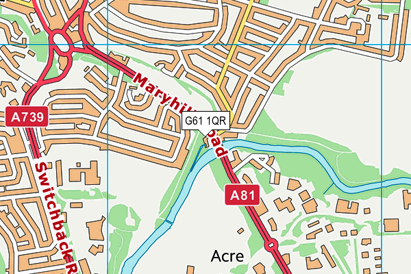 G61 1QR map - OS VectorMap District (Ordnance Survey)