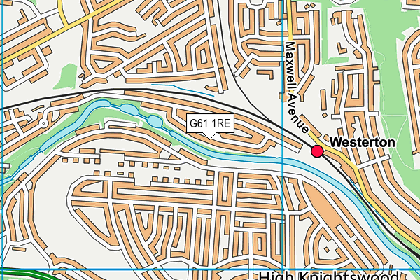 G61 1RE map - OS VectorMap District (Ordnance Survey)