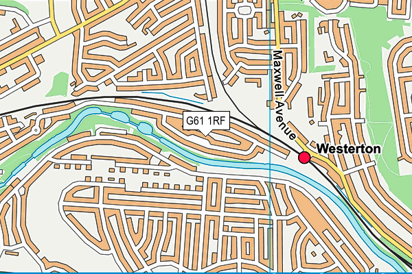 G61 1RF map - OS VectorMap District (Ordnance Survey)