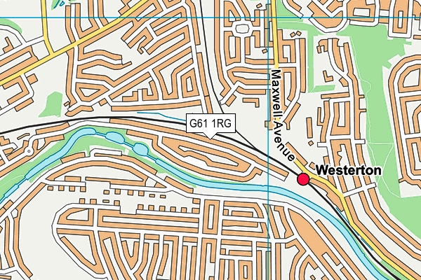 G61 1RG map - OS VectorMap District (Ordnance Survey)