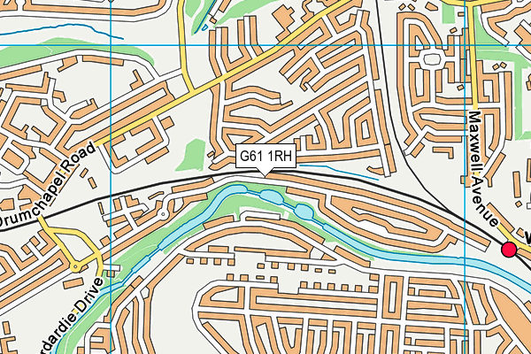 G61 1RH map - OS VectorMap District (Ordnance Survey)