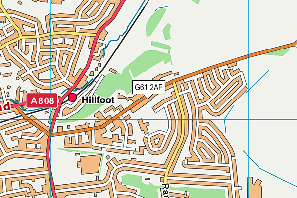 G61 2AF map - OS VectorMap District (Ordnance Survey)