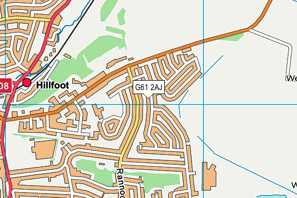 G61 2AJ map - OS VectorMap District (Ordnance Survey)
