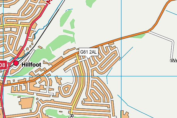 G61 2AL map - OS VectorMap District (Ordnance Survey)