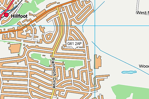 G61 2AP map - OS VectorMap District (Ordnance Survey)
