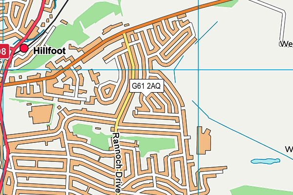 G61 2AQ map - OS VectorMap District (Ordnance Survey)