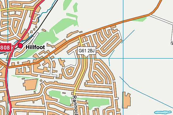 G61 2BJ map - OS VectorMap District (Ordnance Survey)