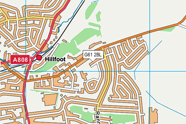 G61 2BL map - OS VectorMap District (Ordnance Survey)