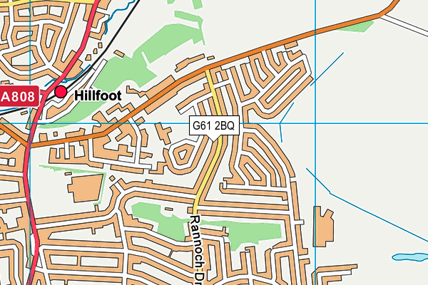 G61 2BQ map - OS VectorMap District (Ordnance Survey)