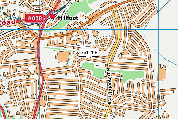 G61 2EP map - OS VectorMap District (Ordnance Survey)