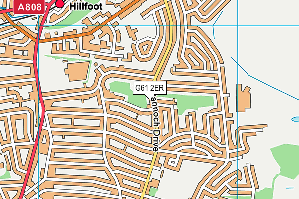 G61 2ER map - OS VectorMap District (Ordnance Survey)