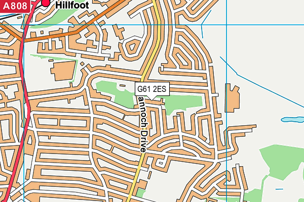 G61 2ES map - OS VectorMap District (Ordnance Survey)