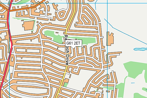 G61 2ET map - OS VectorMap District (Ordnance Survey)